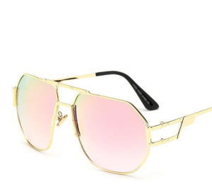 Large Frame Metal Sunglasses