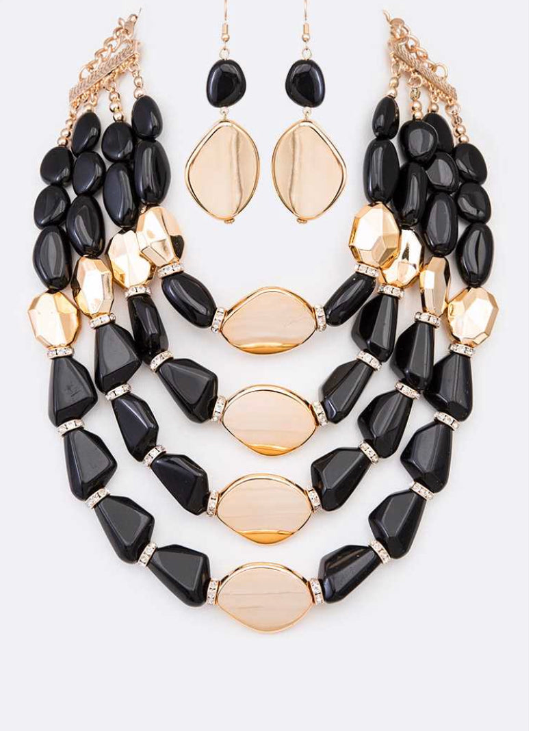 Black/Gold Necklace